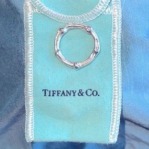 Rare Tiffany Bamboo 1996 sterling silver ring. Size is between 6 and 6 1/2.